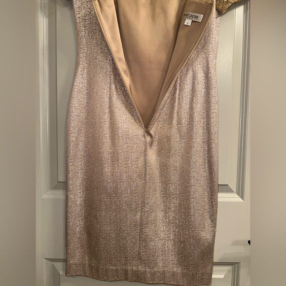 KAY UNGER MET JACQUARD COCKTAIL LACE EMBELLISHED DRESS // SIZE 2 - Picture 8 of 11